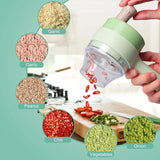 Electric Vegetable Cutter – 4-in-1 Handheld Slicer | Indo Glow