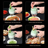 Electric Vegetable Cutter – 4-in-1 Handheld Slicer | Indo Glow