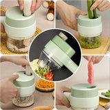 Electric Vegetable Cutter – 4-in-1 Handheld Slicer | Indo Glow
