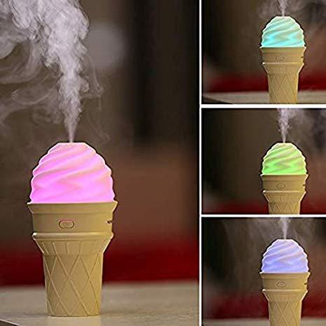 Ice Cream Design Led Humidifier For Freshening Air  Fragrance (Multicoloured)