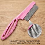 Pet Dog Hair Removal Tool Grooming Comb For Shedding  Fur Cleaning (1 Pc)