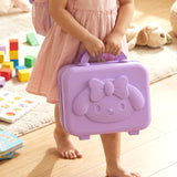 3-digit Number Lock Kids Bear-shaped Hard Shell Storage Carry Case With Handle
