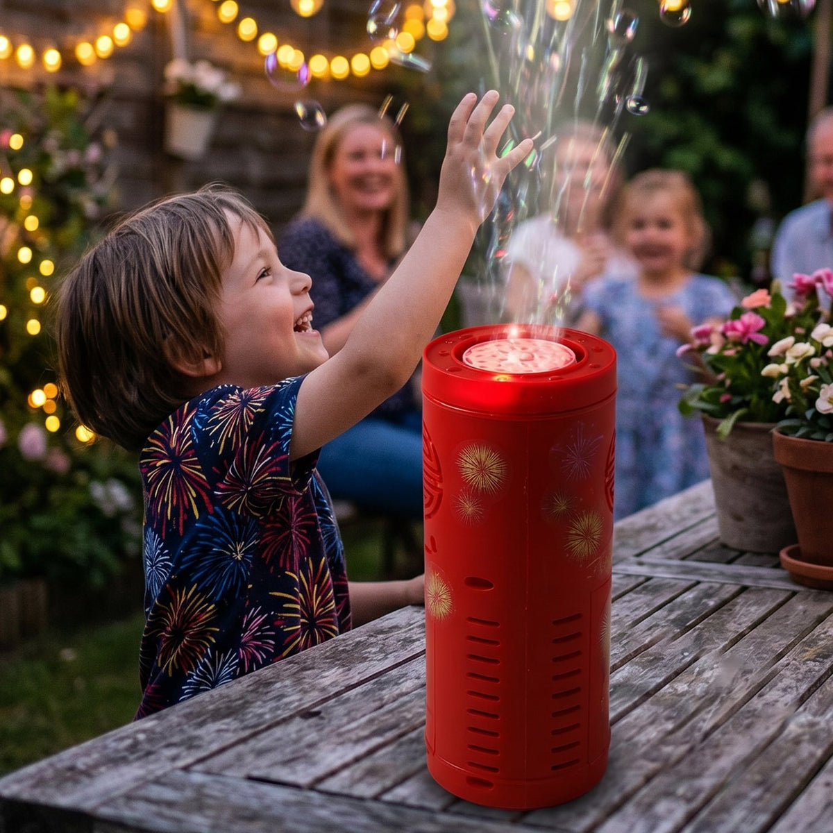 Bubble Machine Toy – Portable LED Bubble Blower for Kids