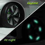 Reflective Car Wheel Stickers  Multicolored 20 Pcs For Night Safety  Velvet Wheels