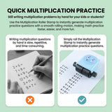 Kids Multiplication Practice Math Roller Stamp With Refillable Ink Bottle (1 Pc)