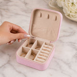 Travel Jewellery Box – Portable PU Leather Organiser | LilyGleam