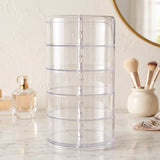5 Layer Rotating Jewelry Storage Box Organizer For Rings Earrings Watches (1 Pc)