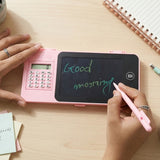 Lcd Writing Tablet Pencil Case With Calculator 1 Pc