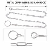 Stainless Steel Heavy Duty Dog Chain Leash For Tying And Walking Pets (67 Inch)