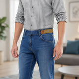 Buckle Less Elastic Belt Invisible Stretch Waist Belt No Bulge Lazy (1 Pc)